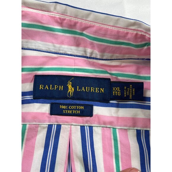 Ralph Lauren SKU 7541 Multicolor Striped Dress Shirt Size XXL - Picture 10 of 13